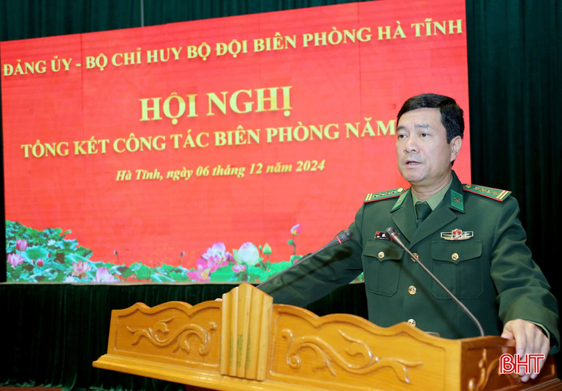 Đại tá Bùi Hồng Thanh – Chỉ huy trưởng BĐBP Hà Tĩnh phát biểu tại hội nghị. bqbht_br_img-6985.jpg