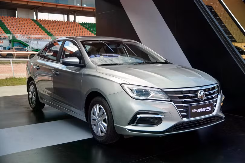 New MG5 sở hữu kích thước của sedan cỡ C nhưng giá bán tương đương phân khúc xe cỡ A. Ảnh: Vĩnh Phúc.