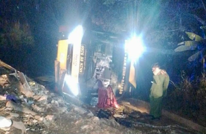 Hiện trường vụ tai nạn. Ảnh: Hoàng Văn Ngọc