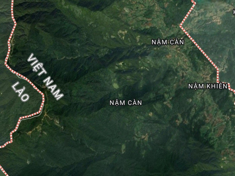 Địa bàn xã Nậm Càn, nơi xảy ra vụ tai nạn làm 6 người tử vong (Ảnh: Google Maps).
