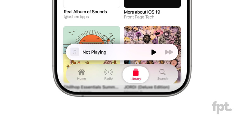 Thay đổi đáng chú ý khác là thanh menu bên dưới màn hình chuyển sang hình viên thuốc. Đoạn video cho thấy thiết kế mới trong các ứng dụng mặc định gồm App Store, Apple Music, Apple TV, Messages và Phone.
