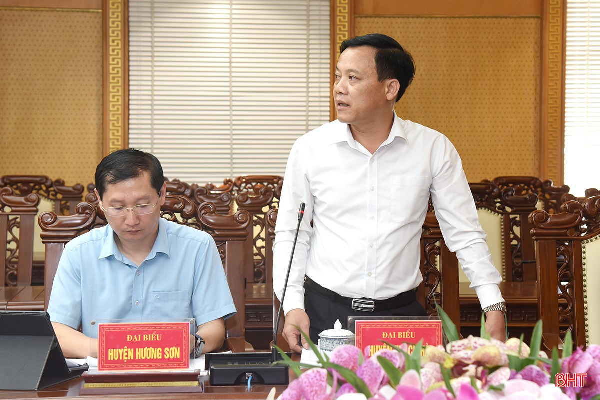 Đồng chí Nguyễn Văn Khoa - Bí thư Huyện ủy Thạch Hà báo cáo kết quả thực hiện chương trình trên địa bàn. bqbht_br_dsc-7888-copy.jpg