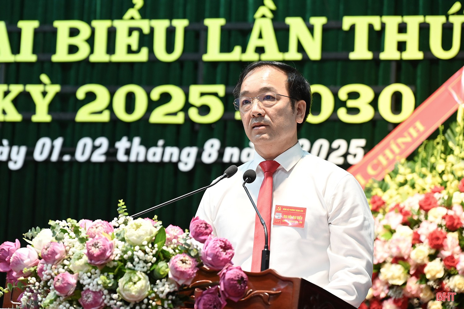 Đồng chí Nguyễn Đức Danh - Phó Bí thư Thường trực Đảng ủy phường trình bày diễn văn khai mạc. bqbht_br_dsc-d0777.jpg