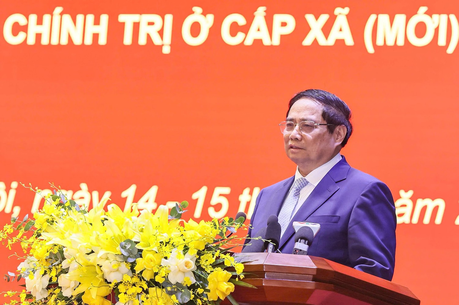 Thủ tướng Chính phủ Phạm Minh Chính phát biểu chỉ đạo tại hội nghị. Ảnh Quang Vinh/daidoanket.vn. z6703742889991-fcdaf2f954d66af28c567c15285787cb.jpg