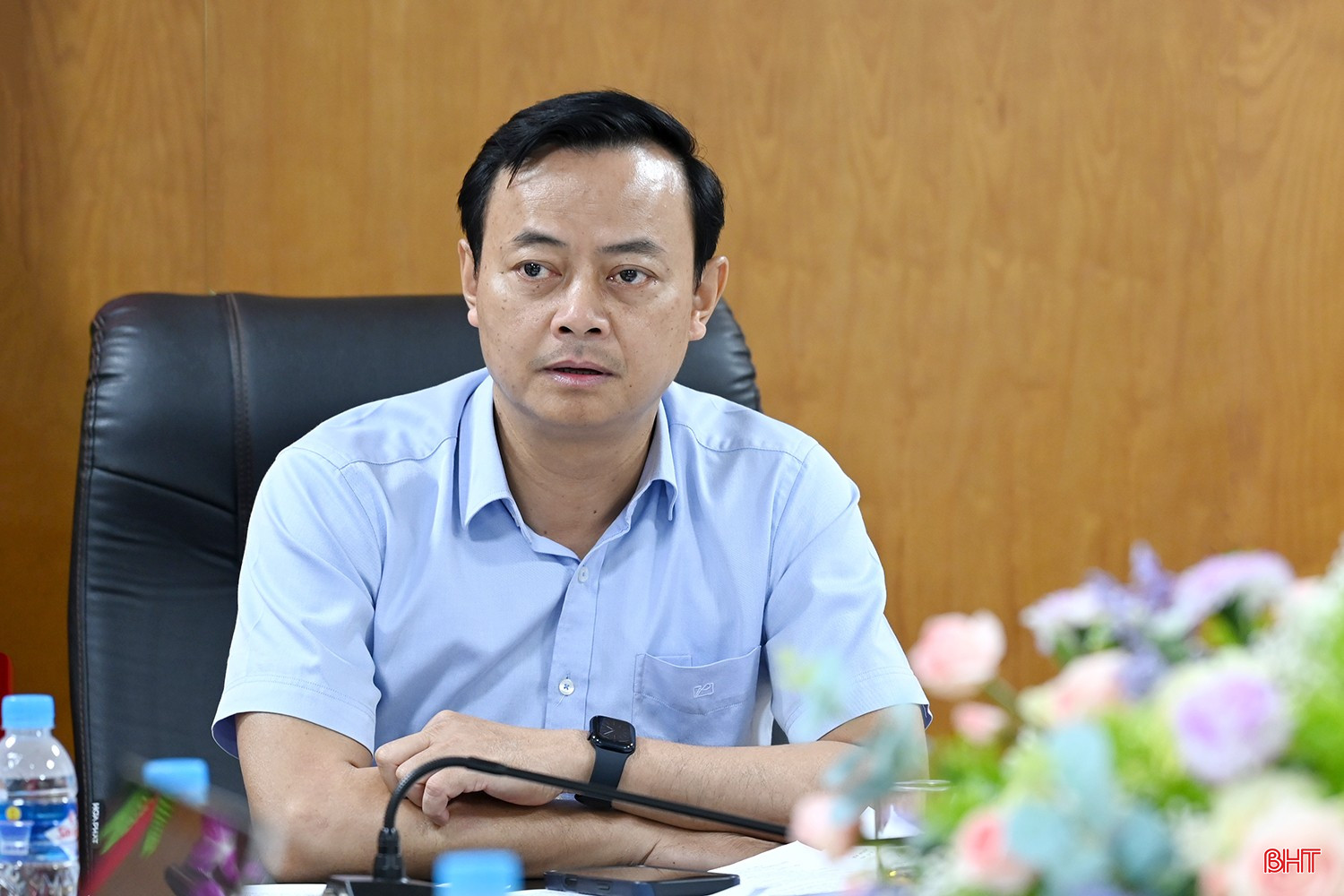 Trưởng ban Tuyên giáo và Dân vận Tỉnh ủy Hà Văn Hùng phát biểu kết luận. bqbht_br_dscd-4941.jpg
