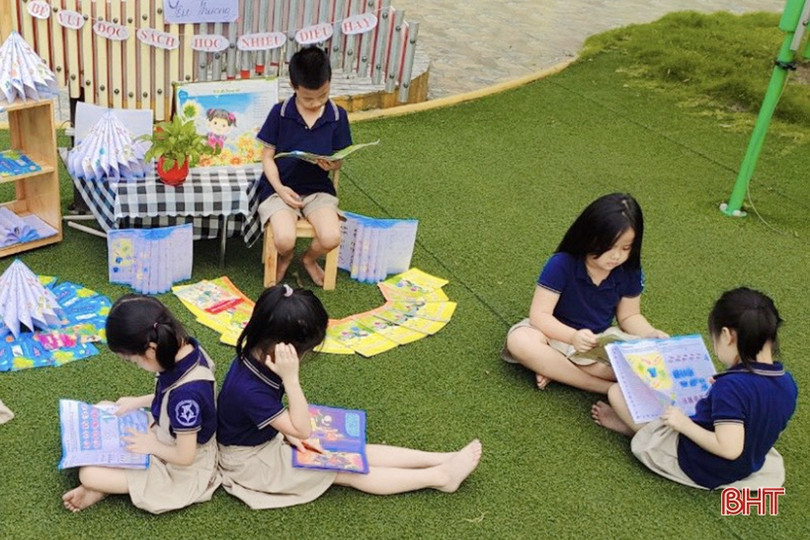 Học sinh mầm non Trung Kiên hào hứng với Ngày Sách và Văn hóa đọc