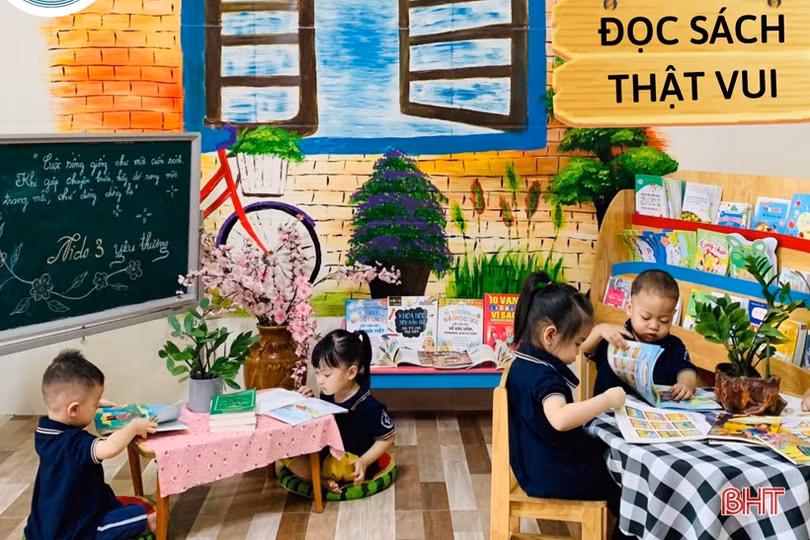 Học sinh mầm non Trung Kiên hào hứng với Ngày Sách và Văn hóa đọc