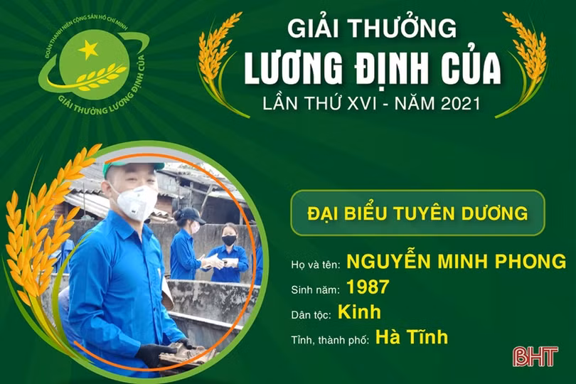 Về quê khởi nghiệp, thanh niên Hà Tĩnh vinh dự nhận Giải thưởng “Lương Định Của”