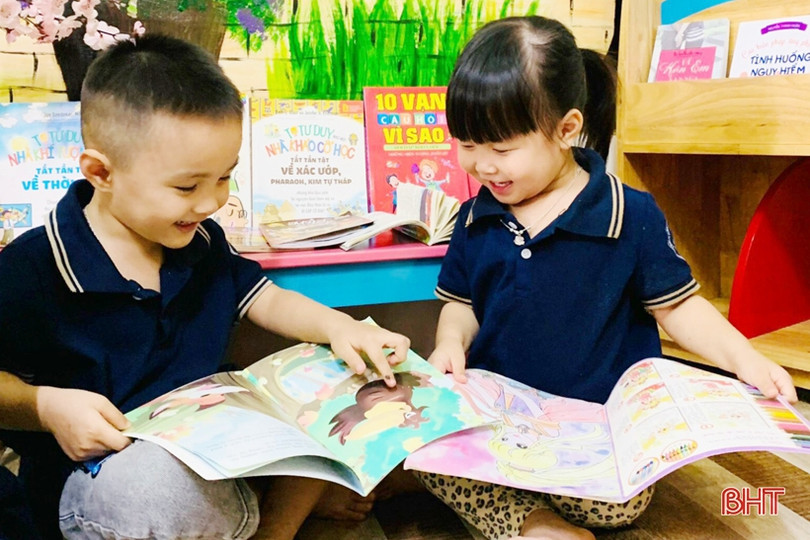 Học sinh mầm non Trung Kiên hào hứng với Ngày Sách và Văn hóa đọc