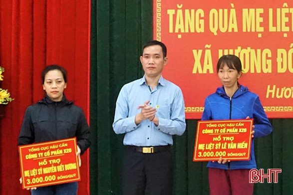 Tổng cục Hậu cần đỡ đầu 5 gia đình thân nhân liệt sỹ ở Hương Khê