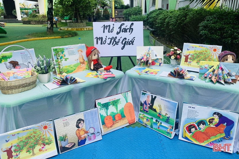 Học sinh mầm non Trung Kiên hào hứng với Ngày Sách và Văn hóa đọc