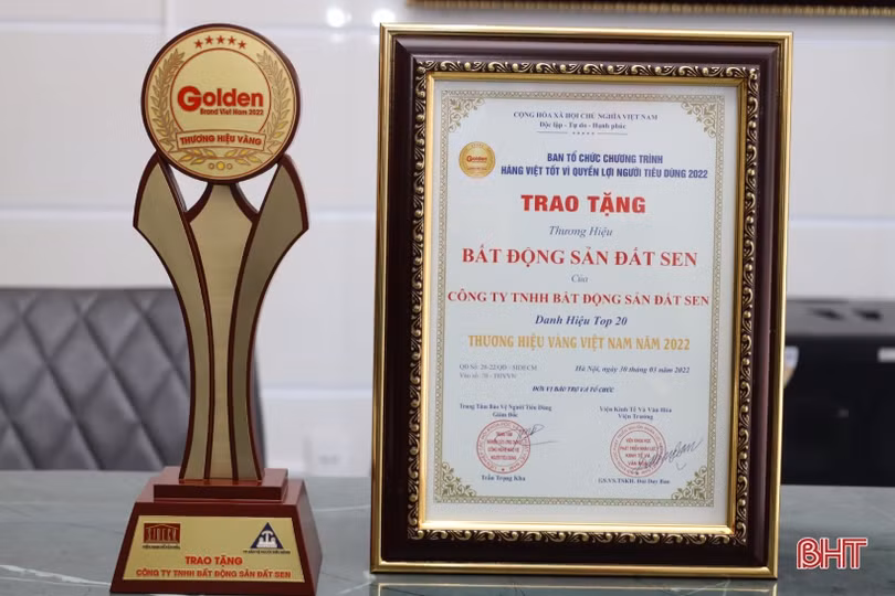 Công ty Bất động sản Đất Sen đạt Top 20 thương hiệu Vàng Việt Nam
