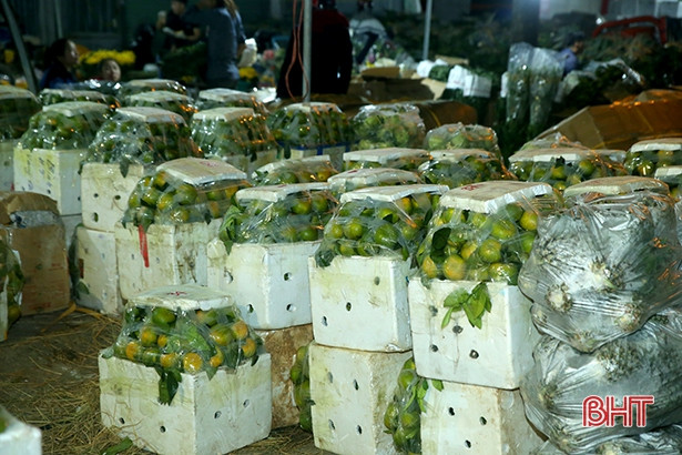 “Đêm trắng” ở chợ đầu mối Hà Tĩnh ngày áp Tết