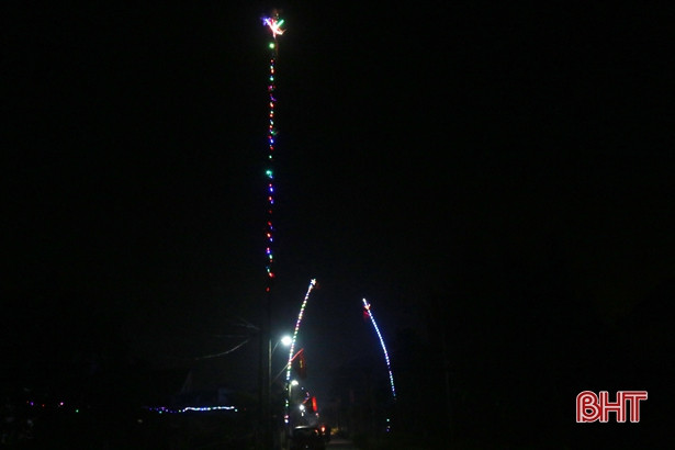 Người dân Hà Tĩnh háo hức dựng nêu đón Tết