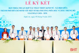 Ký hợp tác phát triển giữa TP Hồ Chí Minh với Hà Tĩnh và một số địa phương 
