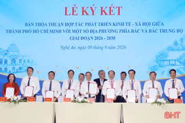 Ký kết Thỏa thuận hợp tác phát triển KT-XH giữa TP Hồ Chí Minh với một số địa phương phía Bắc và Bắc Trung Bộ