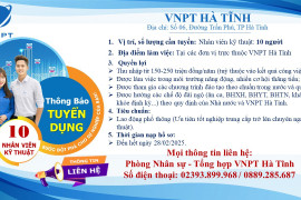 Viễn thông Hà Tĩnh tuyển dụng nhân sự