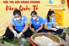 Rộn ràng hội thi gói bánh chưng dâng Quốc Tổ 