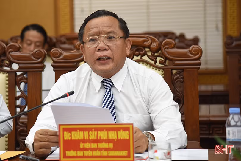 Tăng cường trao đổi kinh nghiệm công tác tuyên giáo giữa Hà Tĩnh - Bôlykhămxay - Savannakhet