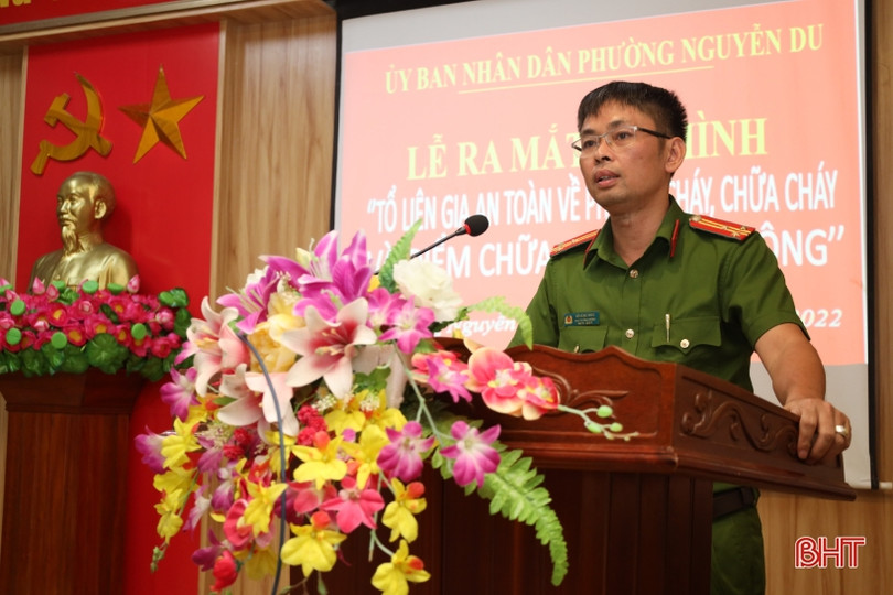 Ra mắt mô hình “Tổ liên gia an toàn PCCC và điểm chữa cháy công cộng” đầu tiên ở TP Hà Tĩnh