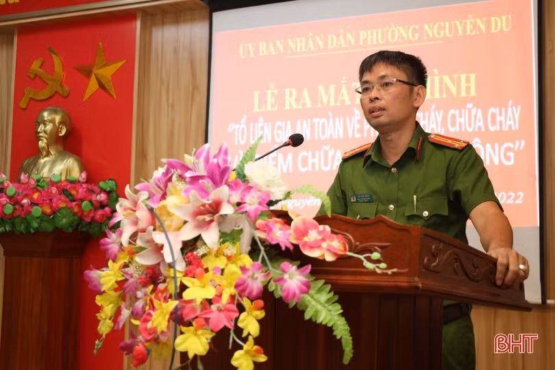 Ra mắt mô hình “Tổ liên gia an toàn PCCC và điểm chữa cháy công cộng” đầu tiên ở TP Hà Tĩnh