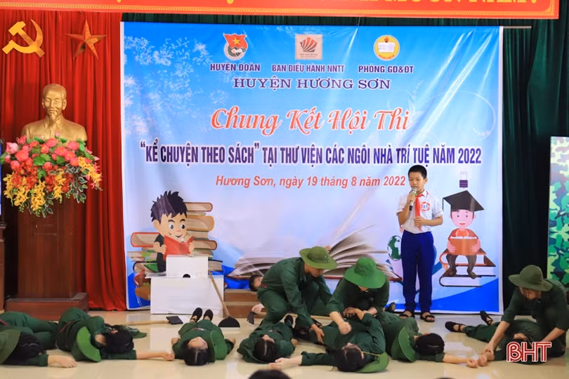 Hấp dẫn hội thi kể chuyện theo sách của học sinh huyện miền núi Hà Tĩnh