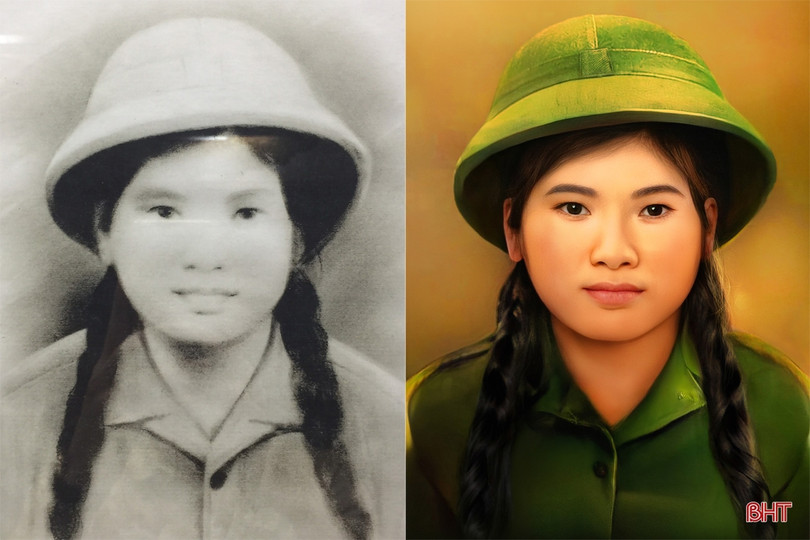 Xem ảnh phục dựng chân dung 10 liệt nữ TNXP Ngã ba Đồng Lộc