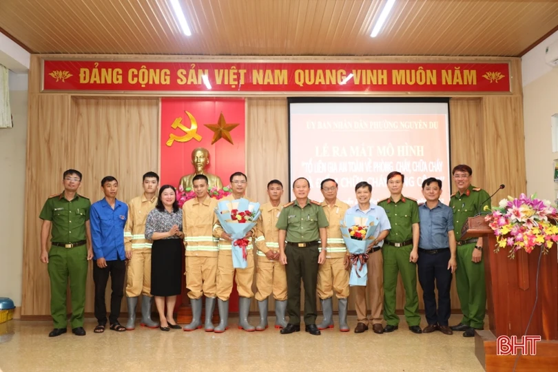 Ra mắt mô hình “Tổ liên gia an toàn PCCC và điểm chữa cháy công cộng” đầu tiên ở TP Hà Tĩnh