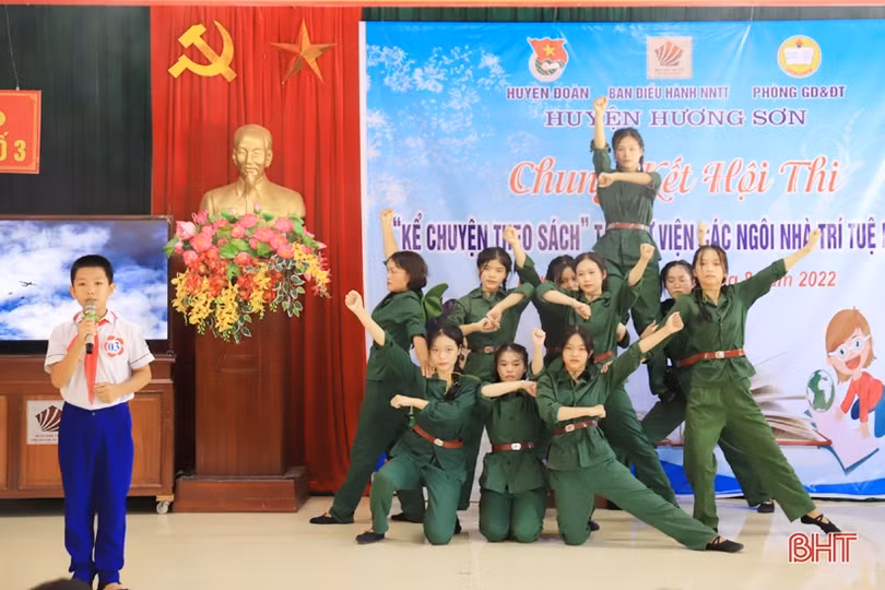 Hấp dẫn hội thi kể chuyện theo sách của học sinh huyện miền núi Hà Tĩnh