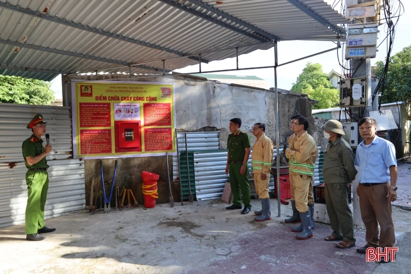 Ra mắt mô hình “Tổ liên gia an toàn PCCC và điểm chữa cháy công cộng” đầu tiên ở TP Hà Tĩnh