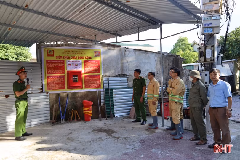 Ra mắt mô hình “Tổ liên gia an toàn PCCC và điểm chữa cháy công cộng” đầu tiên ở TP Hà Tĩnh