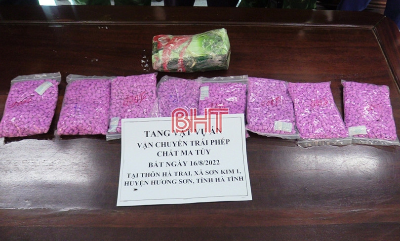 Lực lượng chức năng Hà Tĩnh phá vụ vận chuyển 1kg ketamin, 7.500 viên ma túy qua biên giới