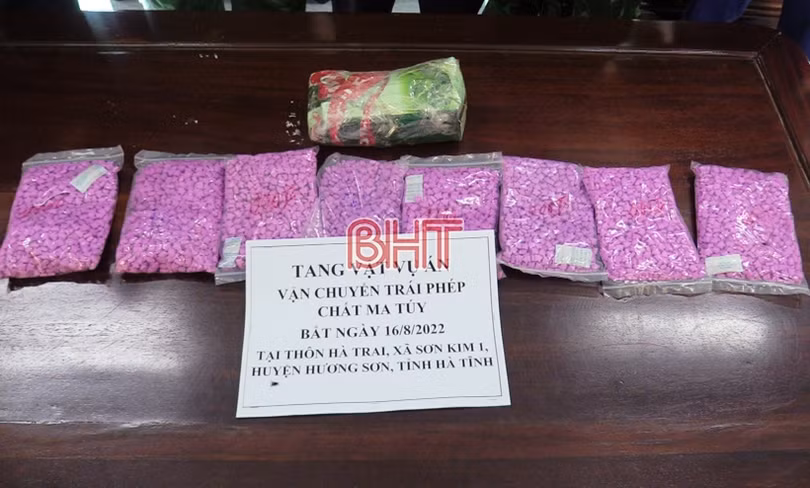 Lực lượng chức năng Hà Tĩnh phá vụ vận chuyển 1kg ketamin, 7.500 viên ma túy qua biên giới