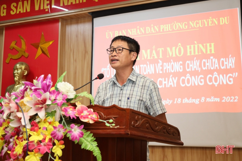 Ra mắt mô hình “Tổ liên gia an toàn PCCC và điểm chữa cháy công cộng” đầu tiên ở TP Hà Tĩnh