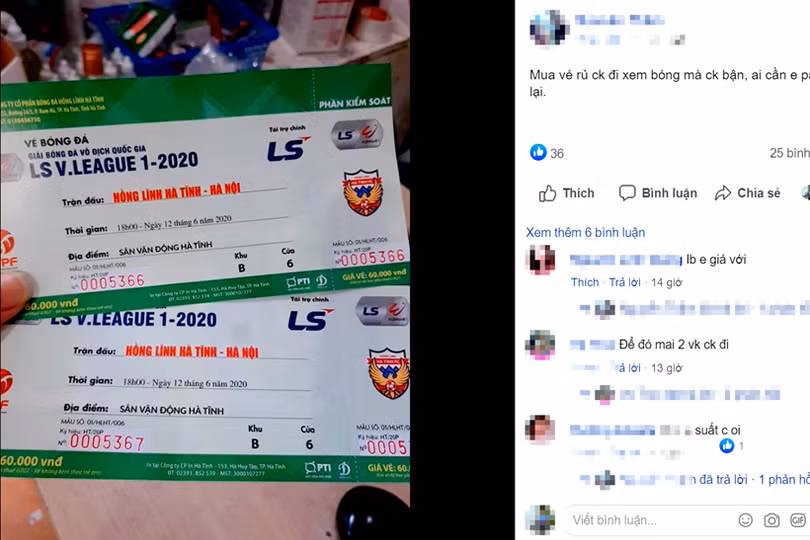 Hồng Lĩnh Hà Tĩnh - Hà Nội FC: CĐV nháo nhào tìm mua vé trên mạng