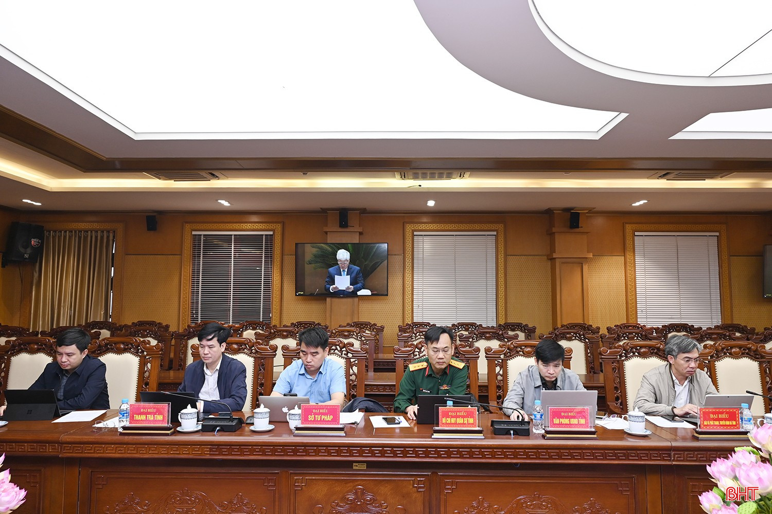 Đại biểu điểm cầu Hà Tĩnh.