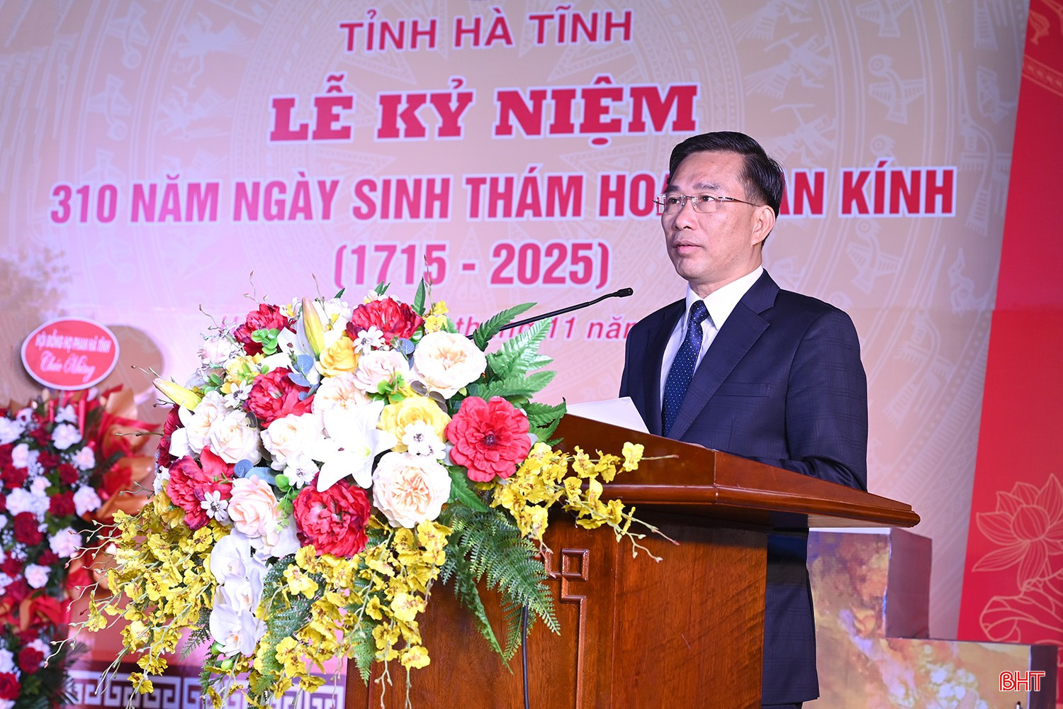 Giám đốc Sở VH-TT&amp;DL Nguyễn Viết Trường trình bày diễn văn tại lễ kỷ niệm.