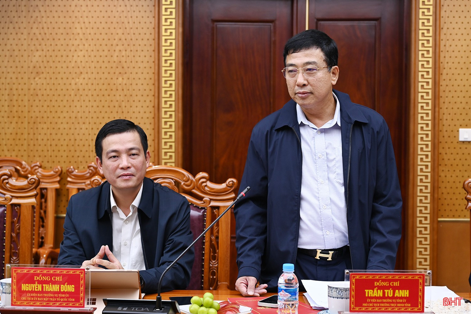 Phó Chủ tịch Thường trực HĐND tỉnh Trần Tú Anh phát biểu tại cuộc họp. bqbht_br_dscd-8889.jpg