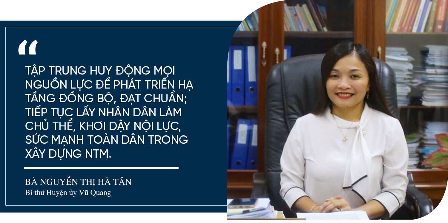 Xây dựng nông thôn mới ở Vũ Quang - “chỉ có khởi đầu, không có kết thúc” (bài 2): Tiếp tục bứt phá, tiến tới huyện nông thôn mới nâng cao