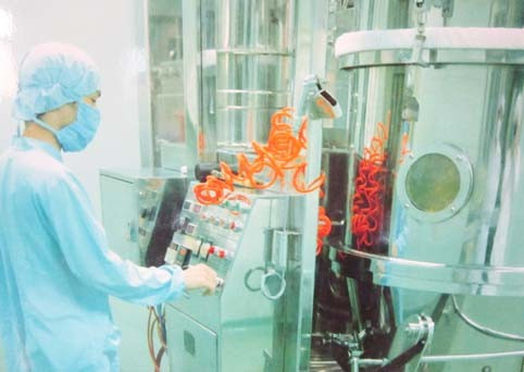 Sản xuất thuốc trên máy sấy tầng sôi