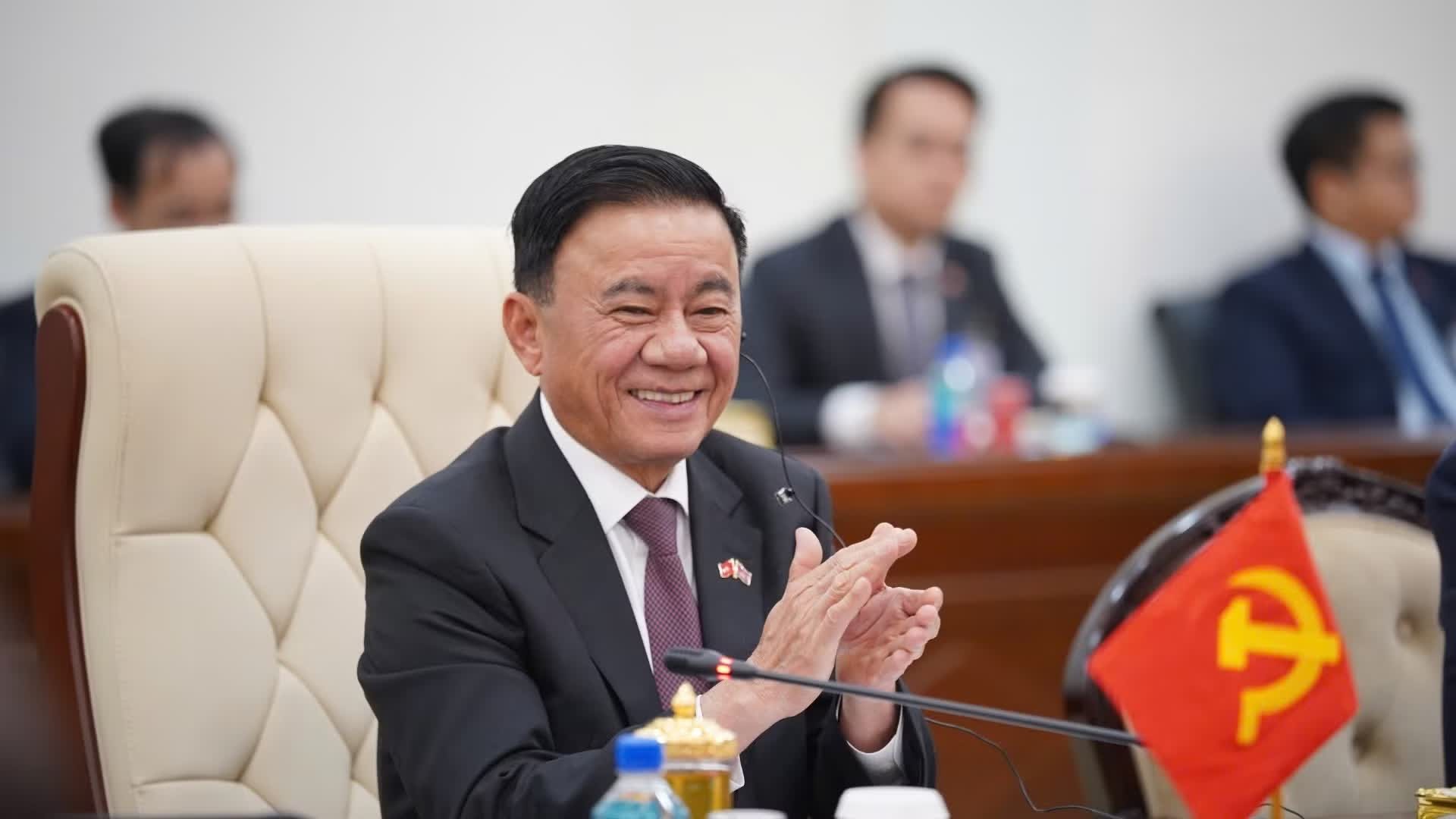 Thường trực Ban Bí thư Trần Cẩm Tú tại hội đàm. (Ảnh: ĐINH TRƯỜNG)