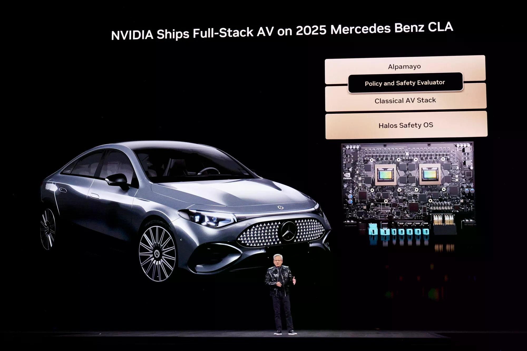 CEO Nvidia Jensen Huang giới thiệu về nền tảng Vera Rubin AI mới nhất của tập đoàn, đồng thời công bố hợp tác cùng Bosch và Microsoft trong việc phát triển khoang lái sử dụng công nghệ AI mới nhất