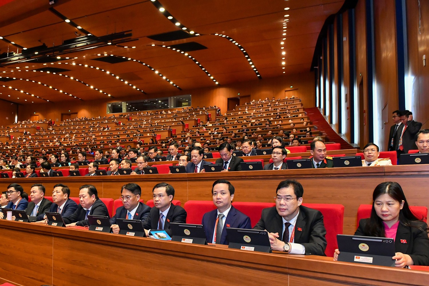 Các đại biểu đoàn Cao Bằng dự phiên trù bị của Đại hội đại biểu toàn quốc lần thứ XIV.