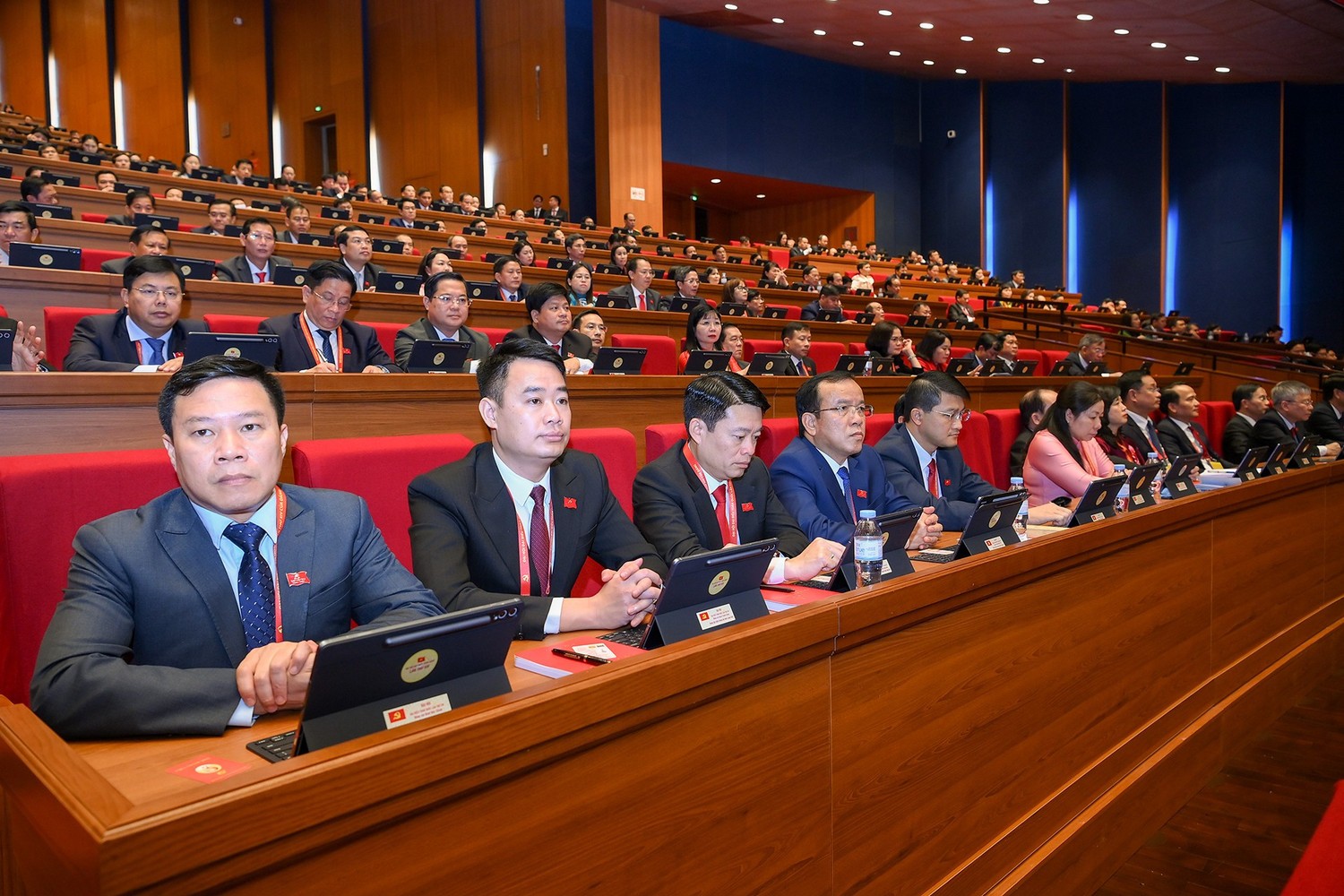 Các đại biểu đoàn Lạng Sơn dự phiên trù bị của Đại hội đại biểu toàn quốc lần thứ XIV.