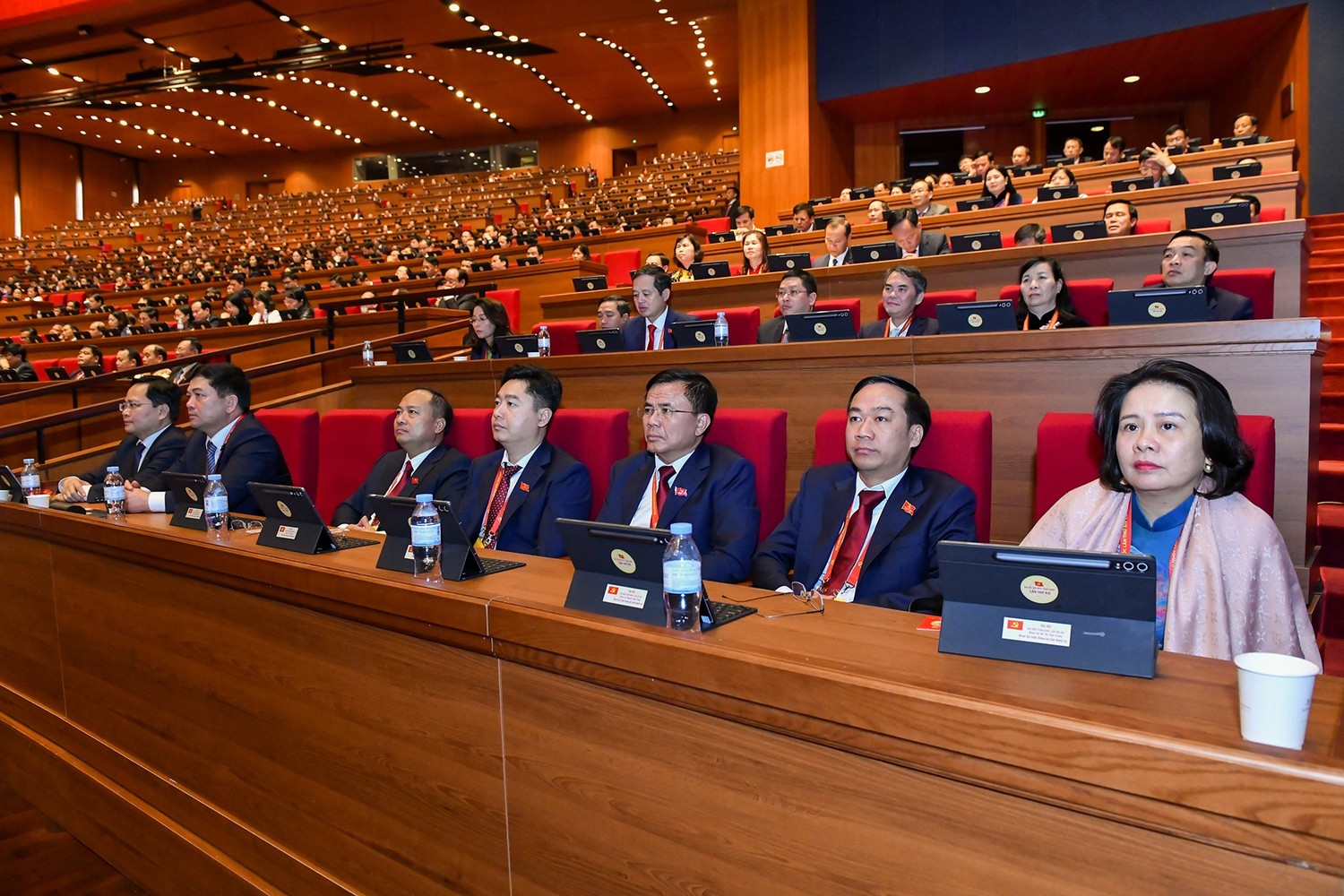 Các đại biểu đoàn Nghệ An dự phiên trù bị của Đại hội đại biểu toàn quốc lần thứ XIV.