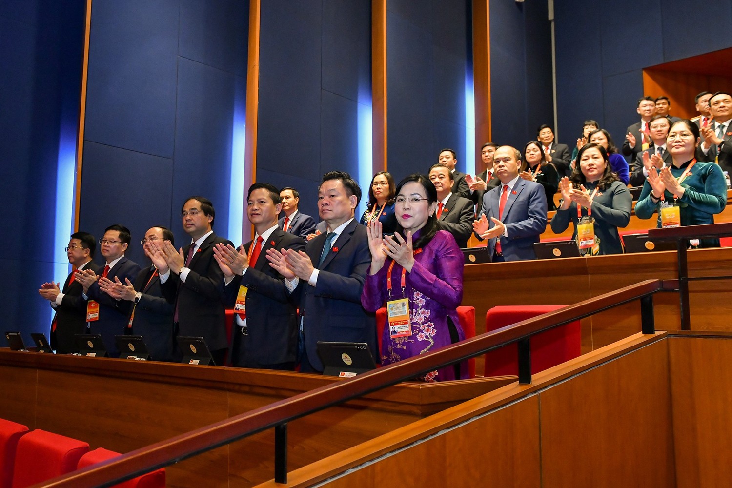 Các đại biểu đoàn Thái Nguyên dự phiên trù bị của Đại hội đại biểu toàn quốc lần thứ XIV.