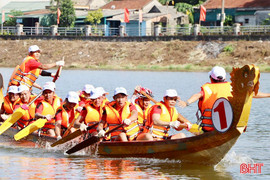 Quang Thọ, Đức Liên vô địch giải đua thuyền truyền thống huyện Vũ Quang