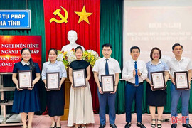 Tuyên dương 9 điển hình tiên tiến ngành Tư pháp Hà Tĩnh