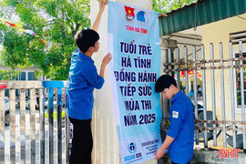 Hơn 1.500 đoàn viên thanh niên Hà Tĩnh tiếp sức mùa thi