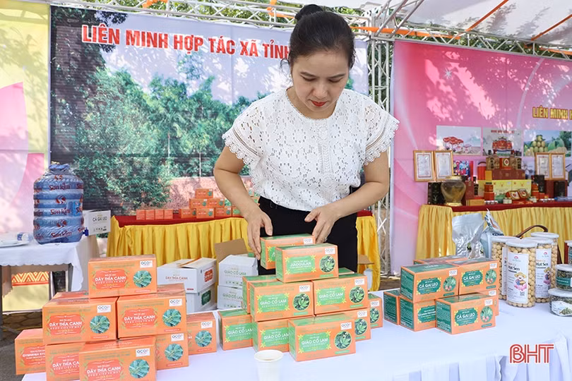 Ngắm sản phẩm OCOP tiêu biểu tại hội chợ kinh tế tập thể Bắc Trung Bộ ở Hà Tĩnh